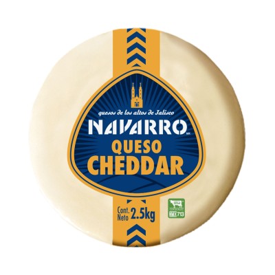 Queso Cheddar Para Rebanar 2.5 Kg 