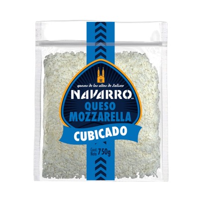 Queso Mozzarella 750 Gr Cubicado 